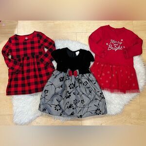 Bundle 3 special occasion holidays dresses girl 3T